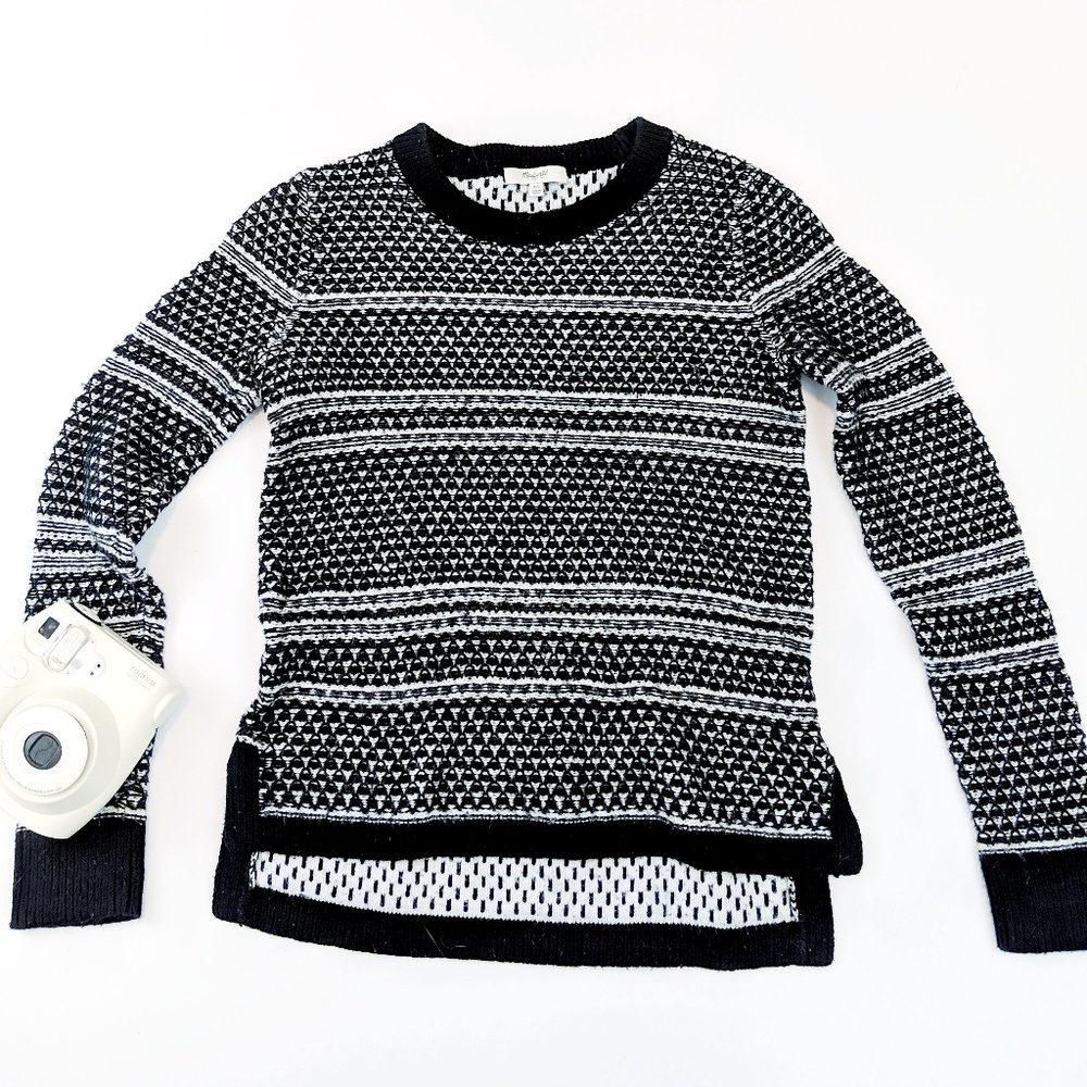 Madewell xs side split sweater